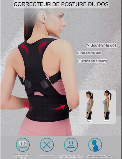 🧍‍♂️ Correcteur de posture – Confort et maintien instantané ! ✨