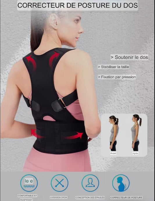 🧍‍♂️ Correcteur de posture – Confort et maintien instantané ! ✨