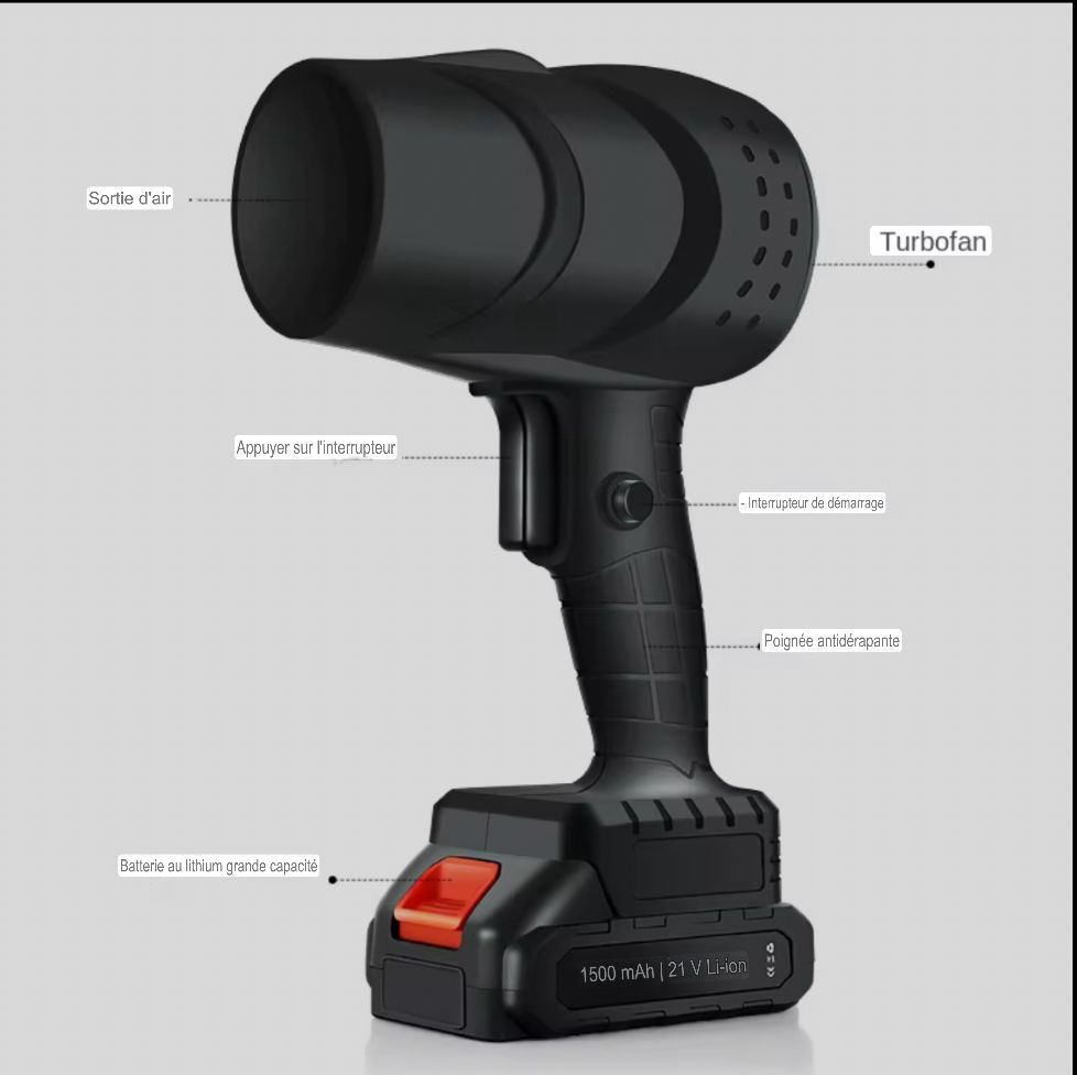 🌪 Souffleur d’air électrique portable 48V – Nettoyage facile & polyvalent