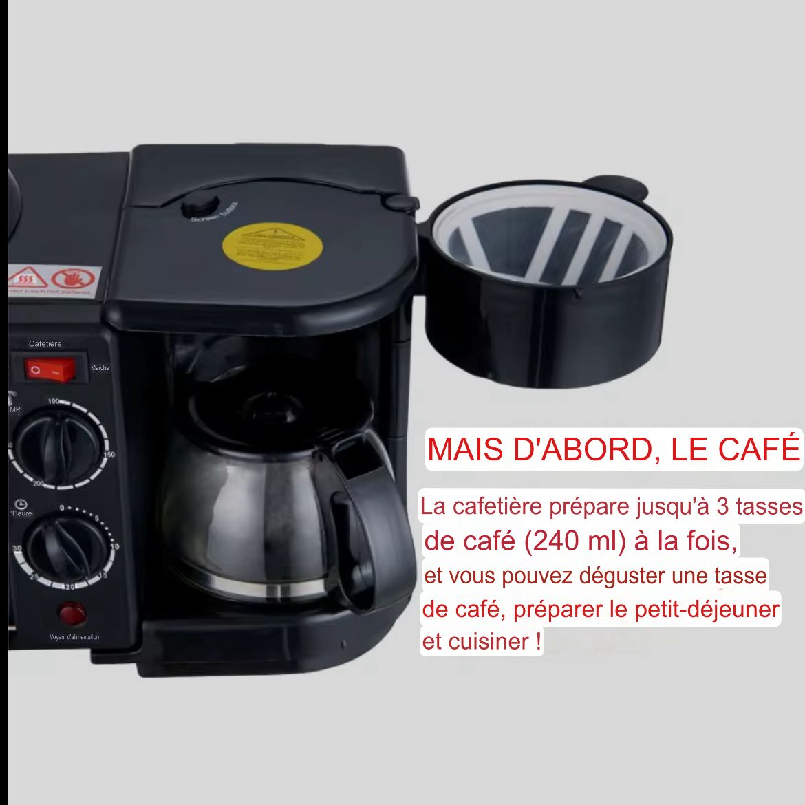 🍳 Breakfast Maker 3-en-1 — Le Petit Déjeuner Complet en Un Seul Appareil !