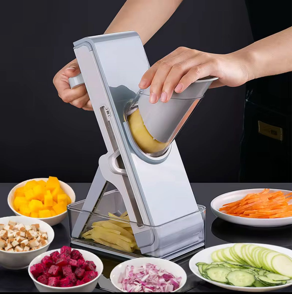 Coupe-légumes multifonction manuel 🥕🥒