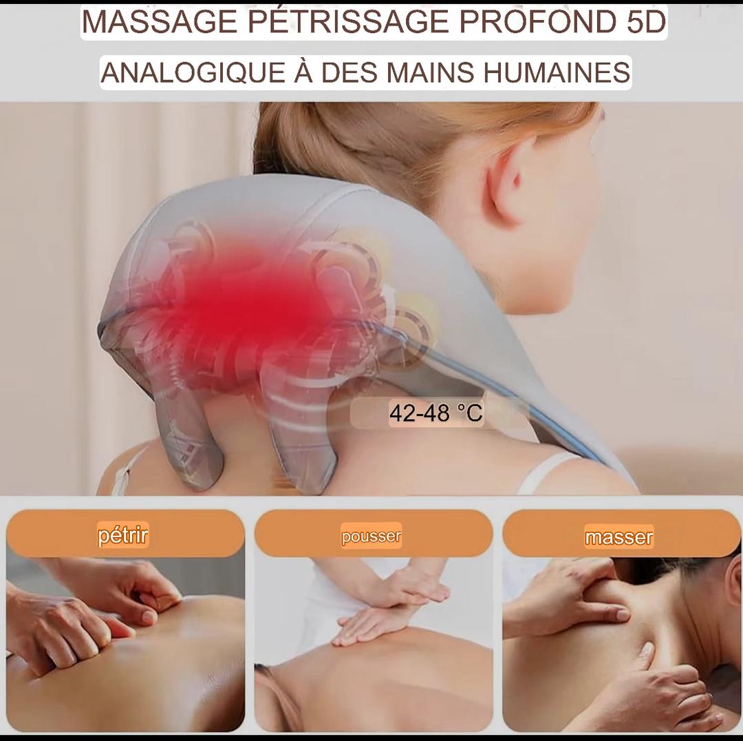 🌀 Coussin de Massage Chauffant – Offrez à votre corps le massage qu’il mérite 💆‍♂️🔥