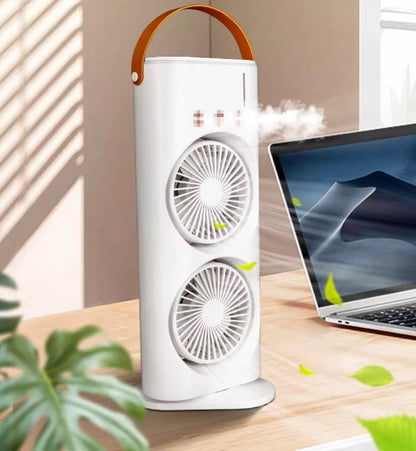 💨 Ventilateur Double Tête avec Brumisateur