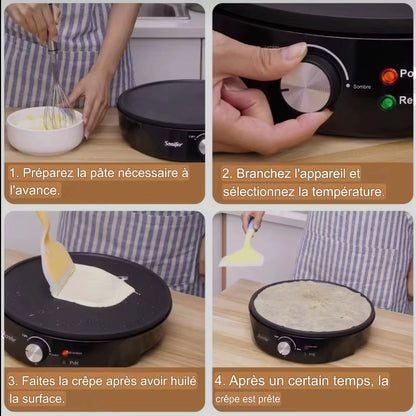 🥞 Crêpe Maker Électrique – Des crêpes parfaites à la maison