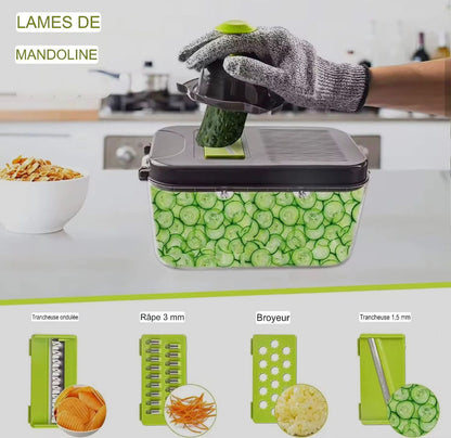 🥕 Coupe-Légumes Multifonction 22-en-1 – La Cuisine Intelligente