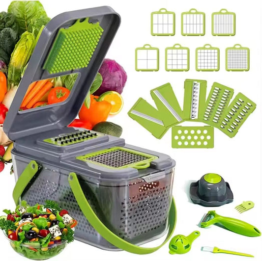 🥕 Coupe-Légumes Multifonction 22-en-1 – La Cuisine Intelligente