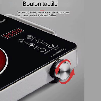 🔥 Plaque Vitrocéramique Électrique 2200W – Cuisine Moderne; Rapide