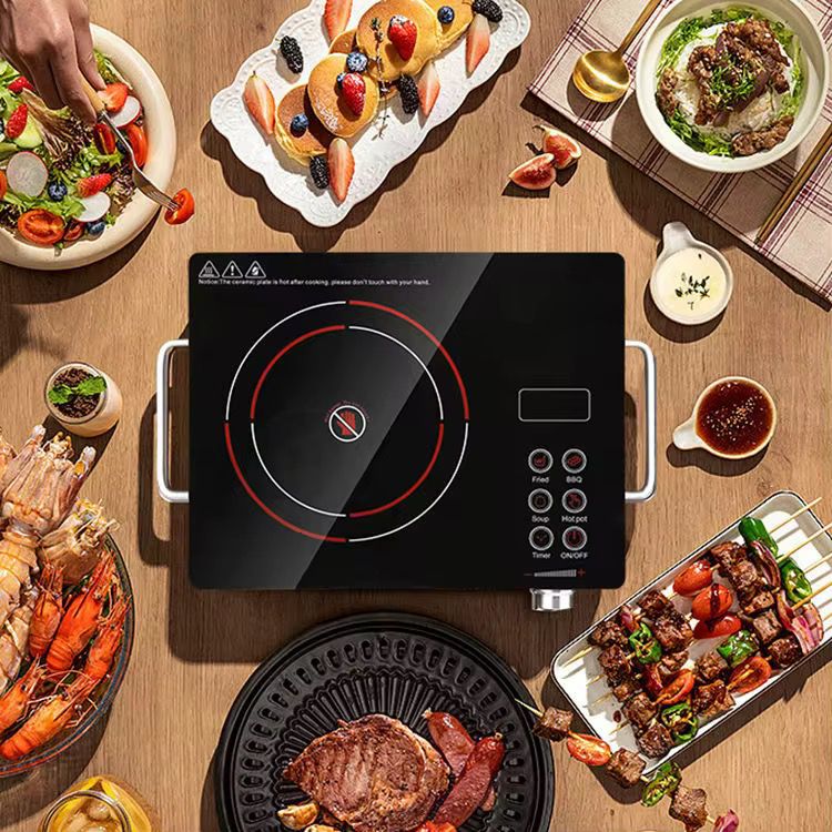 🔥 Plaque Vitrocéramique Électrique 2200W – Cuisine Moderne; Rapide