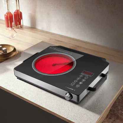 🔥 Plaque Vitrocéramique Électrique 2200W – Cuisine Moderne; Rapide