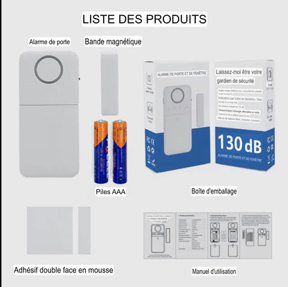 🔒 Alarme Magnétique de Porte & Fenêtre – Sécurité Instantanée