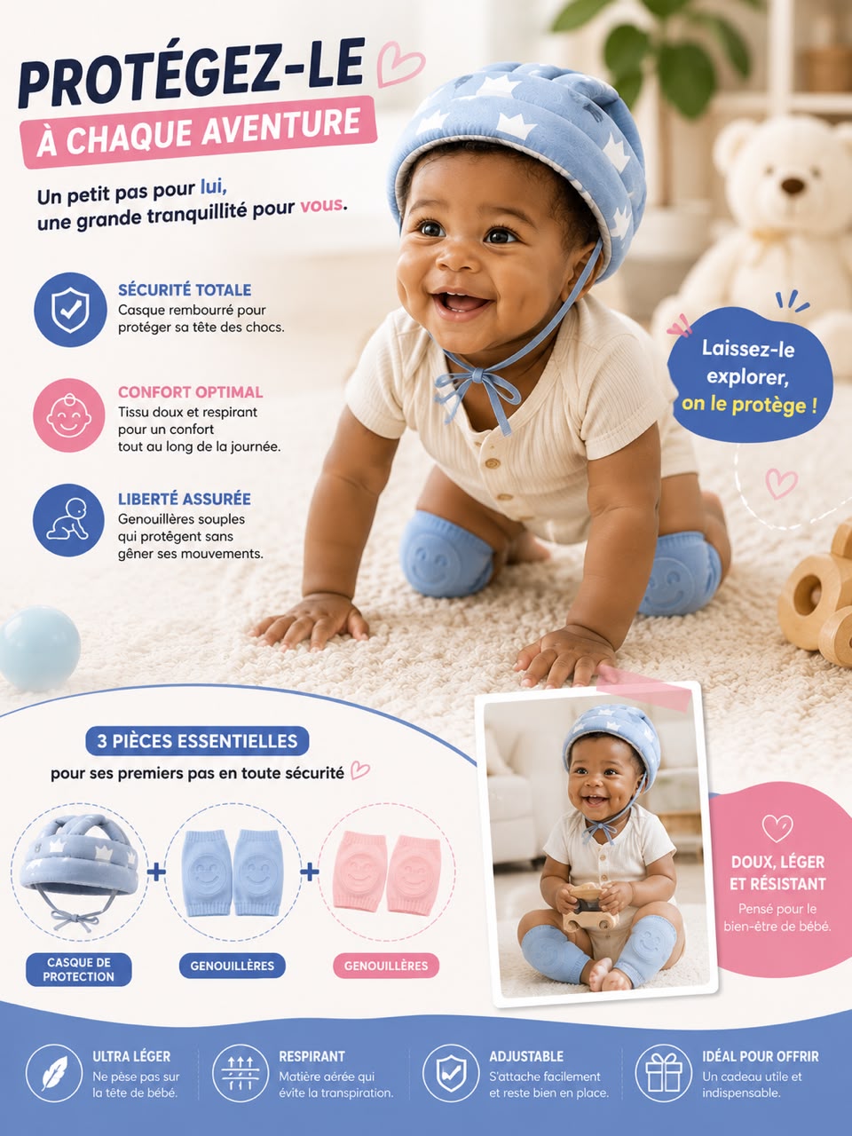 👶🛡️ KIT DE PROTECTION BÉBÉ 3 PIÈCES